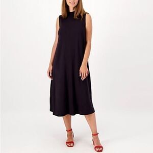 Girl With Curves Tall Ponte Mock Neck Midi Dress